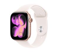 Apple Watch Series 11 42 mm Aluminium Roségold mit Blassrosa Sportarmband - S/M