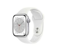 Apple Watch S8 Aluminium 41mm Silber (Sportarmband weiß)