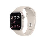 Apple Watch SE (2. Generation) (GPS, 40mm) Smartwatch - Aluminiumgehäuse Polarstern, Sportarmband Polarstern - Regular. Fitness-und Schlaftracker, Unfallerkennung, Herzfrequenzmesser, Wasserschutz
