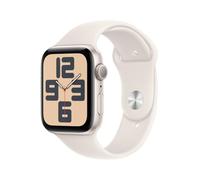 Apple Watch SE (2. Generation) GPS 44 mm Smartwatch mit Aluminiumgehäuse in Polarstern und Sportarmband in Polarstern (M/L). Fitness und Schlaftracker, Unfallerkennung, Herzfrequenzmesser