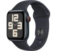 Apple Watch SE (2022) 4G 40 mm Mitternacht Aluminium Sportarmband S/M Smartwatch
