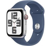 Apple Watch SE 2023 Sportarmband M/L 44 mm Aluminium GPS + 4G - Smartwatch - silber/denim
