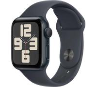 Apple Watch SE 2024 40 mm Mitternacht Sportarmband S/M Smartwatch