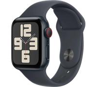 Apple Watch SE 2024 4G 40 mm Mitternacht Sportarmband M/L Smartwatch