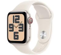 Apple Watch SE 2024 4G 40 mm Polarstern Sportarmband S/M Smartwatch