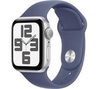 Apple Watch SE (2024) GPS 40mm Aluminiumgehäuse Sport Band Denim S/M