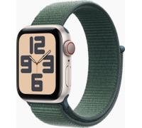 Apple Watch SE 2024 GPS + Cellular 40mm Aluminium mit Sport Loop polarstern/seegrün