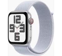 Apple Watch SE (GPS + Cellular) 44mm Aluminiumgehäuse silber, Sport Loop Armband blaue Wolke