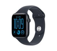 Apple Watch SE 3 GPS, 44 mm Aluminiumgehäuse Mitternacht | Smartwatch, Sportarmband Navyblau (M/L), Fitness- und Schlaftracking + Zyklusprotokoll, Herzfrequenz, Vitalzeichen