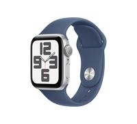 Apple Watch SE GPS, 40 mm Aluminiumgehäuse Silber, Sportarmband Denim - S/M - PayPal 0 % Finanzierung