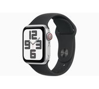 Apple Watch SE GPS + Cellular, 40 mm Aluminiumgehäuse Mitternacht, Sportarmband Schwarz - S/M - 0 % Finanzierung mit Klarna