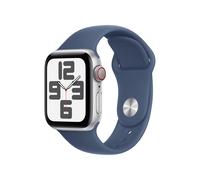 Apple Watch SE (GPS + Cellular) 40mm Aluminiumgehäuse silber, Sportarmband denim (M/L)