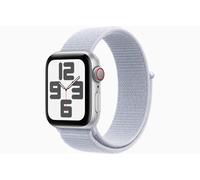 Apple Watch SE GPS + Cellular, 44 mm Aluminiumgehäuse Silber, Sport Loop Blaue Wolke - PayPal 0 % Finanzierung
