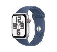 Apple Watch SE (GPS + Cellular) 44mm Aluminiumgehäuse silber, Sportarmband denim (S/M)