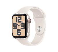 Apple Watch SE 2024 GPS + Cellular 44mm Aluminium mit Sportarmband S/M Polarstern