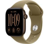 Apple Watch Ser. 12 GPS + Cellular 42mm Aluminium dunkelbronze + Sportarmband oliv S/M