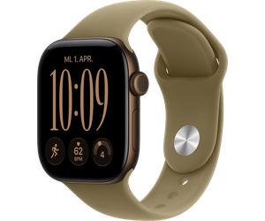 Apple Watch Ser. 12 GPS + Cellular 42mm Aluminium dunkelbronze + Sportarmband oliv S/M