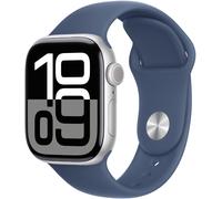 Apple Watch Series 10 (42mm) GPS Aluminium mit Sportarmband M/L silber/denim