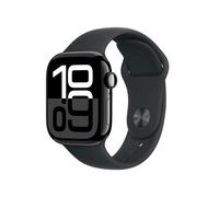 Apple Watch Series 10, 42mm, Jet Black Aluminium, Sport Band S/M, Schwarz