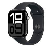 Apple Watch Series 10 46mm GPS + 4G Diamantschwarz Aluminiumgehäuse, Sportarmband Schwarz S/M