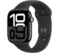 Apple Watch Series 10 (46mm) GPS Aluminium mit Sportarmband S/M diamantschwarz/schwarz
