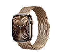 Apple Watch Series 10 46mm GPS+Cellular Titangehäuse Gold Milanaisearmband Gold S/M