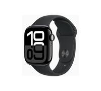 Apple Watch Series 10 4G 42mm Aluminium Diamantschwarz Sportarmband Schwarz S/M