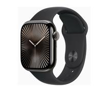 Apple Watch Series 10 4G 42mm Titan Schiefer Sportarmband Schwarz S/M
