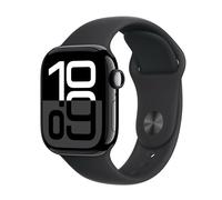 Apple Watch Series 10 GPS 42mm Aluminium Diamantschwarz Sportarmband Schwarz S/M