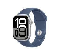 Apple Watch Series 10 GPS, 46 mm Aluminiumgehäuse Silber, Sportarmband Denim - S/M - PayPal 0 % Finanzierung