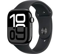 Apple Watch Series 10 GPS 46 mm Aluminiumgehäuse Sport Band Schwarz M/L
