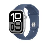 APPLE Watch Series 10 GPS 46 mm Smartwatch Aluminium Fluorelastomer, 160 - 210 mm, Silber