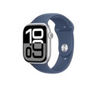 Apple Watch Series 10 46mm Silber (Blaues Gummi Armband M/L)