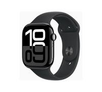 Apple Watch Series 10 (GPS) 46mm Aluminium diamantschwarz mit Sportarmband M/L schwarz