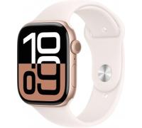 Apple Watch Series 10 GPS 46mm Aluminium rosegold mit Sportarmband M/L blassrosa