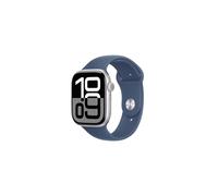 Apple Watch Series 10 GPS - 46mm - Aluminium Silber - Sportarmband Denim M/L