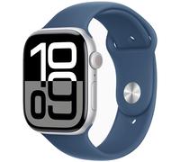 Apple Watch Series 10 GPS 46mm Silver Aluminium Sport Band S/M MWWL3 - Unisex - 46 mm - Smartwatch - Quarz mit Ladegerät