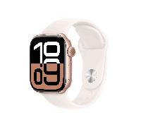 Apple Watch Series 10 GPS + Cellular 42mm Rose Gold Aluminium Case mit Light Blush Sport Band - S/M (MWX93QF/A)