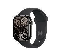 Apple Watch Series 10 GPS + Cellular 42mm Slate Titanium Case mit Black Sport Band - S/M (MWXG3QF/A)