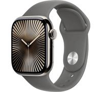 Apple Watch Series 10 GPS + Cellular 42mm Titangehäuse Sport Band Steingrau M/L