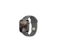 Apple Watch Series 10 GPS + Cellular 42mm - Titanium Case with Stone Grey Sport Band - S/M