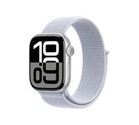 Apple Watch Series 10 GPS + Cellular, 46 mm Aluminiumgehäuse Silber, Sport Loop Blaue Wolke - PayPal 0 % Finanzierung