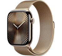 Apple Watch Series 10 GPS + Cellular 46 mm Titangehäuse Milanaisearmband Gold S/M
