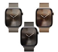 Apple Watch Series 10 GPS + Cellular, 46 mm Titangehäuse, mit Milanese Armband - S/M