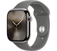 Apple Watch Series 10 GPS + Cellular 46 mm Titangehäuse Sport Band Steingrau S/M