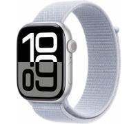 Apple Watch Series 10 GPS + Cellular 46mm Aluminium silber mit Sport Loop Blaue Wolke