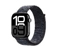 Apple Watch Series 10 GPS + Cellular 46mm Jet Black Aluminium Case mit Ink Sport Band (MWY53QF/A)