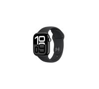 Apple Watch Series 10 GPS + Cellular 46mm - Jet Black Aluminium Case with Black Sport Band - M/L