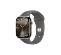 Apple Watch Series 10 GPS+ Cellular 46mm Natural Titanium Case with Stone Grey Sport Band (MWYA3QF/A)