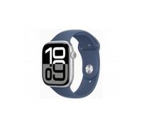 Apple Watch Series 10 GPS+ Cellular 46mm Silver Aluminium Case with Denim Sport Band (MWY13QF/A)